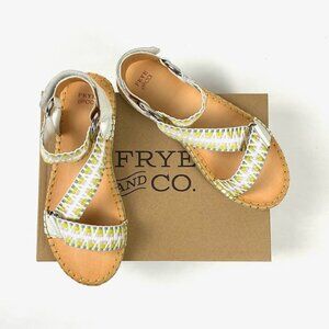 New Frye & Co. Kole Asymmetrical Mix Media Sandal, Lime Multi, 7.5